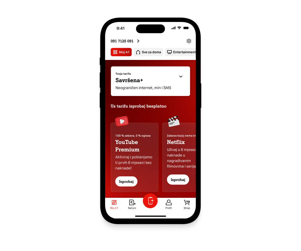 YT premium - 1.korak aktivacije