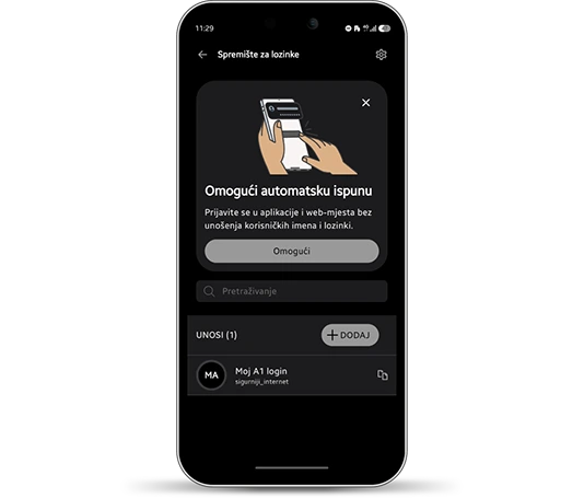 a1 sigurniji internet trezor lozinki