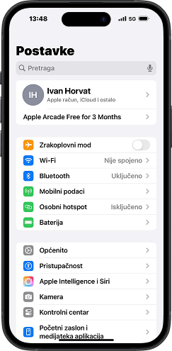 Odaberi Osobni hotspot