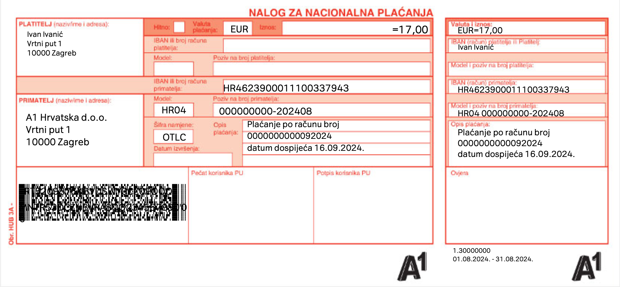 Detaljni prikaz računa