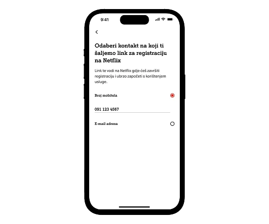 Odabir načina aktivacije Netflix računa