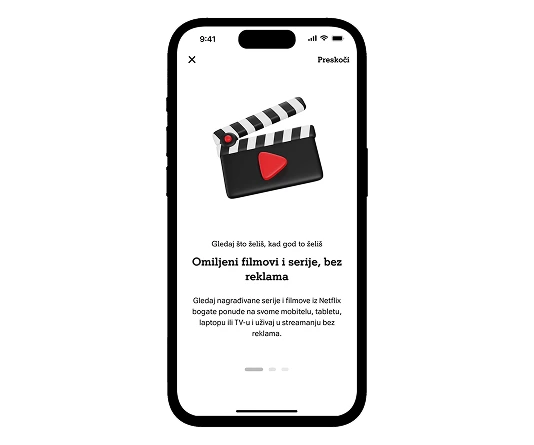 Netflix onboarding na mobitelu